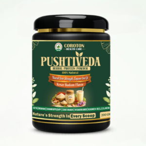 Pushtiveda - 100% Natural Herbal Protein Powder - Kesar Badam Flavor 200gm